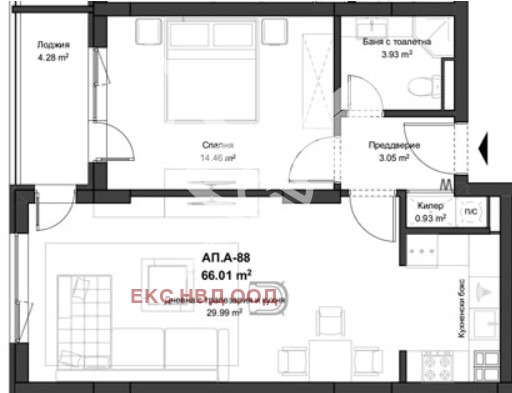 Til salg  1 soveværelse Plovdiv , Kyuchuk Parizh , 77 kvm | 63442079