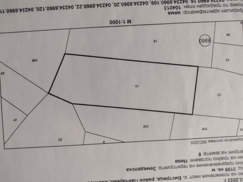 Продава ЗЕМЕДЕЛСКА ЗЕМЯ в област София, с. Бистрица - 3.198 дка / 287 820 € » 562 926.99 лв., ПДС