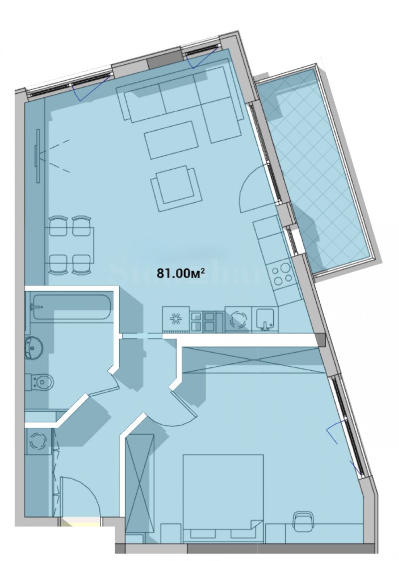 Продава 2-СТАЕН, гр. София, Полигона, снимка 4 - Апартаменти - 53286745