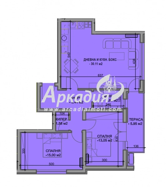 Eladó  2 hálószobás Plovdiv , Vastanicseski , 112 négyzetméter | 69022041