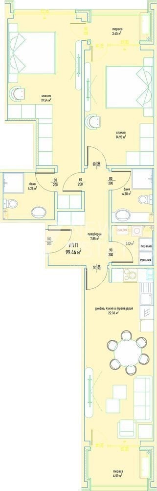 Продава 3-СТАЕН, гр. София, Малинова долина, снимка 6 - Апартаменти - 55393318