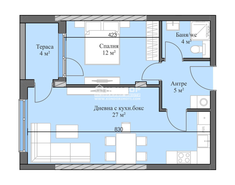 De vânzare  1 dormitor Plovdiv , Cârșiiaca , 71 mp | 28886686