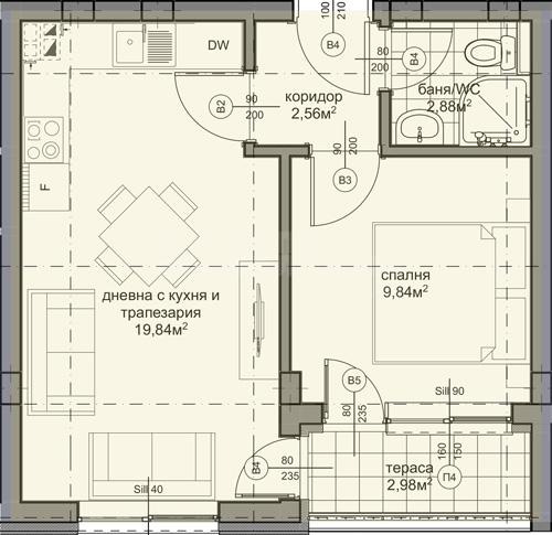 Продава  2-стаен град Варна , Владислав Варненчик 1 , 58 кв.м | 72312100 - изображение [4]