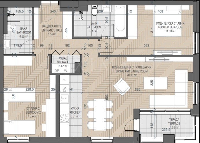 En venta  2 dormitorios Plovdiv , Kamenitsa 1 , 128 metros cuadrados | 99290756 - imagen [9]