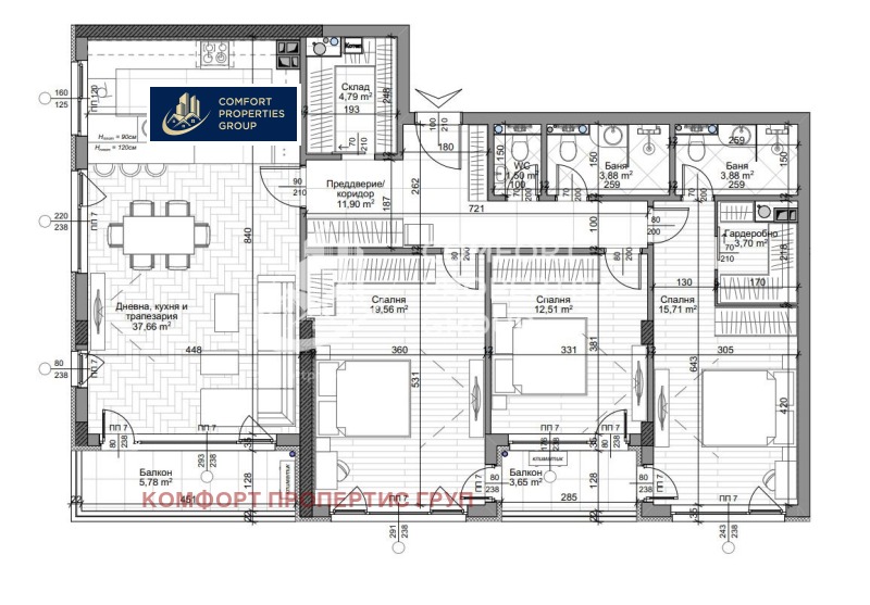 Продава 4-СТАЕН, гр. София, Младост 4, снимка 9 - Апартаменти - 52400384