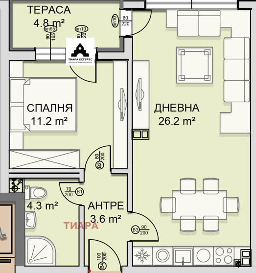 Продава 2-СТАЕН, гр. София, Малинова долина, снимка 9 - Aпартаменти - 48685475