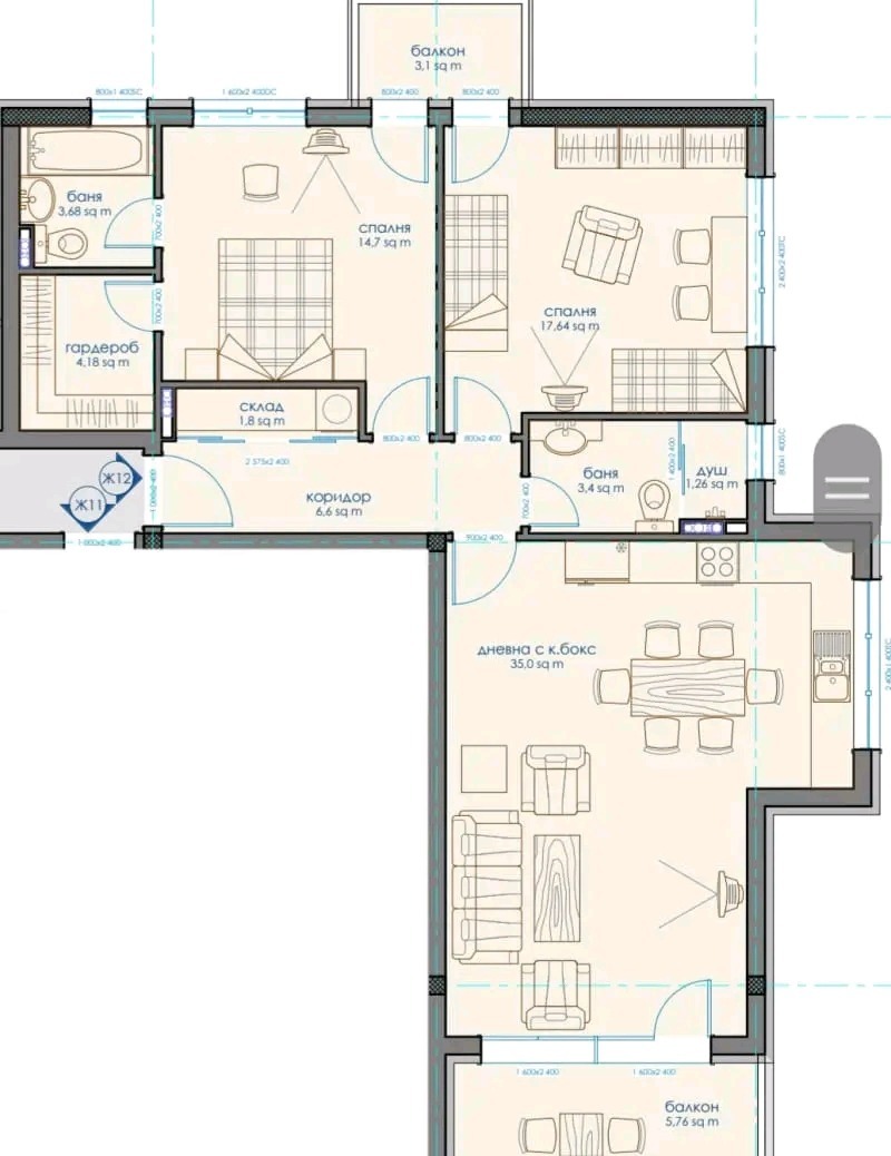 Продаја  2 спаваће собе Софија , Витоша , 130 м2 | 24051895 - слика [16]