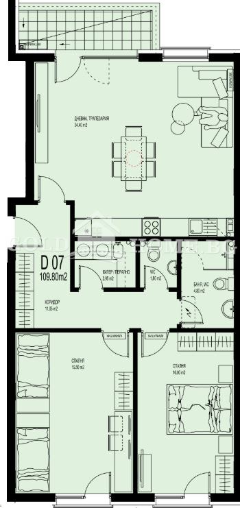 Продава 3-СТАЕН, гр. Пловдив, Христо Смирненски, снимка 9 - Апартаменти - 53412385