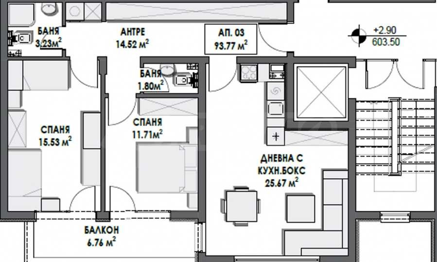 Продава 3-СТАЕН, гр. София, Студентски град, снимка 2 - Апартаменти - 50343816