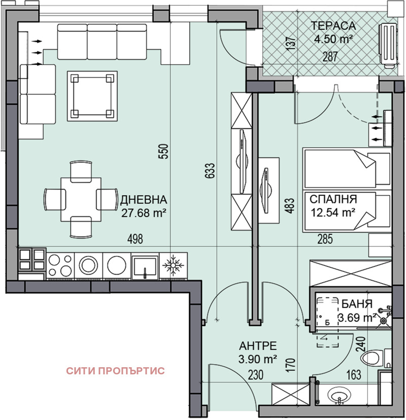 Продава 2-СТАЕН, гр. Пловдив, Гагарин, снимка 1 - Aпартаменти - 48797754