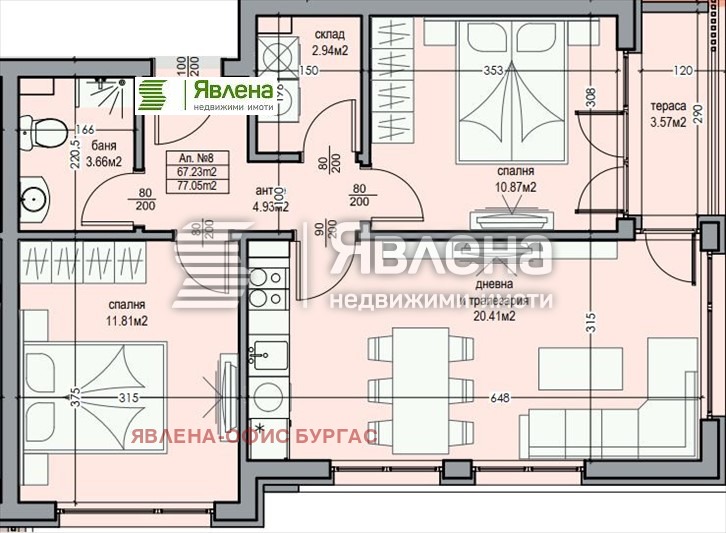 Продава 3-СТАЕН, гр. Бургас, Долно Езерово, снимка 3 - Aпартаменти - 47380465