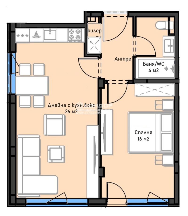 Продава 2-СТАЕН, гр. Пловдив, Остромила, снимка 5 - Апартаменти - 52934878