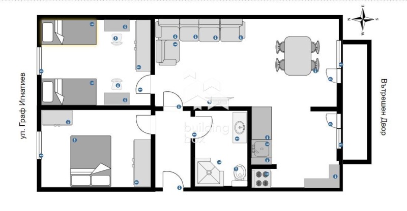 Na prodej  2 ložnice Sofia , Centar , 88 m2 | 95896964 - obraz [12]