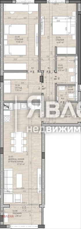 Продава 3-СТАЕН, гр. София, Сухата река, снимка 2 - Aпартаменти - 48789776