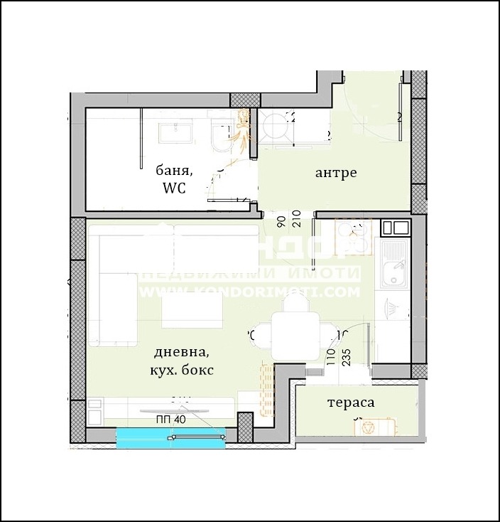 In vendita  Studio Plovdiv , Vastanicheski , 37 mq | 46901329 - Immagine [4]