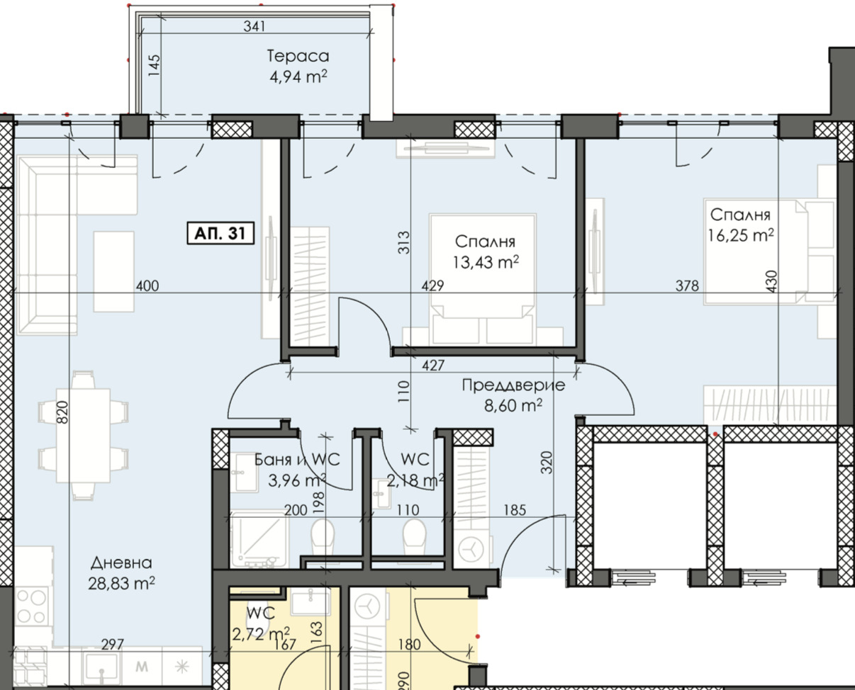 Продава 3-СТАЕН, гр. Пловдив, Тракия, снимка 2 - Апартаменти - 49791840