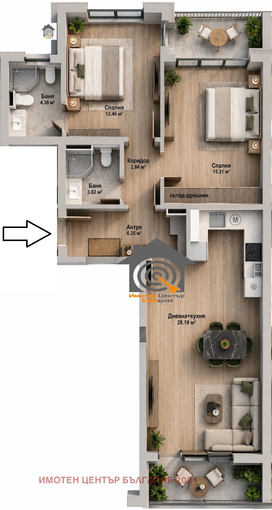 Продава 3-СТАЕН, гр. София, Витоша, снимка 2 - Апартаменти - 55738146