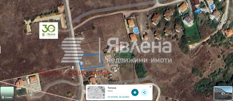 Продава ПАРЦЕЛ, с. Топола, област Добрич, снимка 2 - Парцели - 53502203