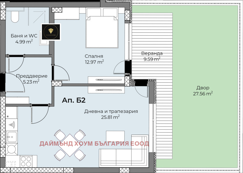 Продава 2-СТАЕН, гр. Пловдив, Беломорски, снимка 2 - Aпартаменти - 48366678