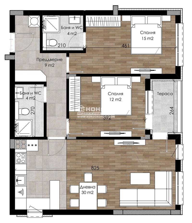 À venda  2 quartos Plovdiv , Vastanitcheski , 116 m² | 16189897 - imagem [2]