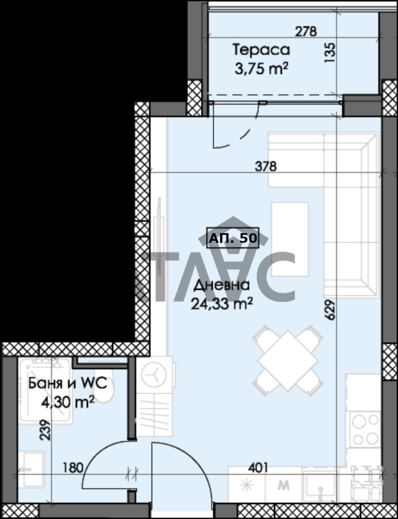Продава 1-СТАЕН в град Пловдив, Тракия - 46 кв.м / 59 257 € » 115 896.62 лв., АТЛАС НЕДВИЖИМИ ИМОТИ