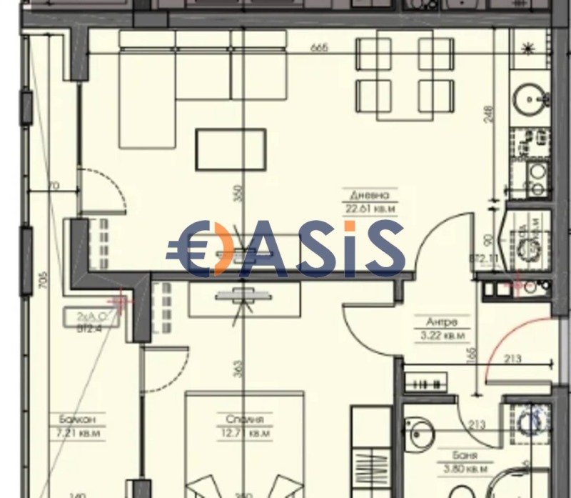 Продава 2-СТАЕН, гр. Бургас, Център, снимка 2 - Апартаменти - 52486010
