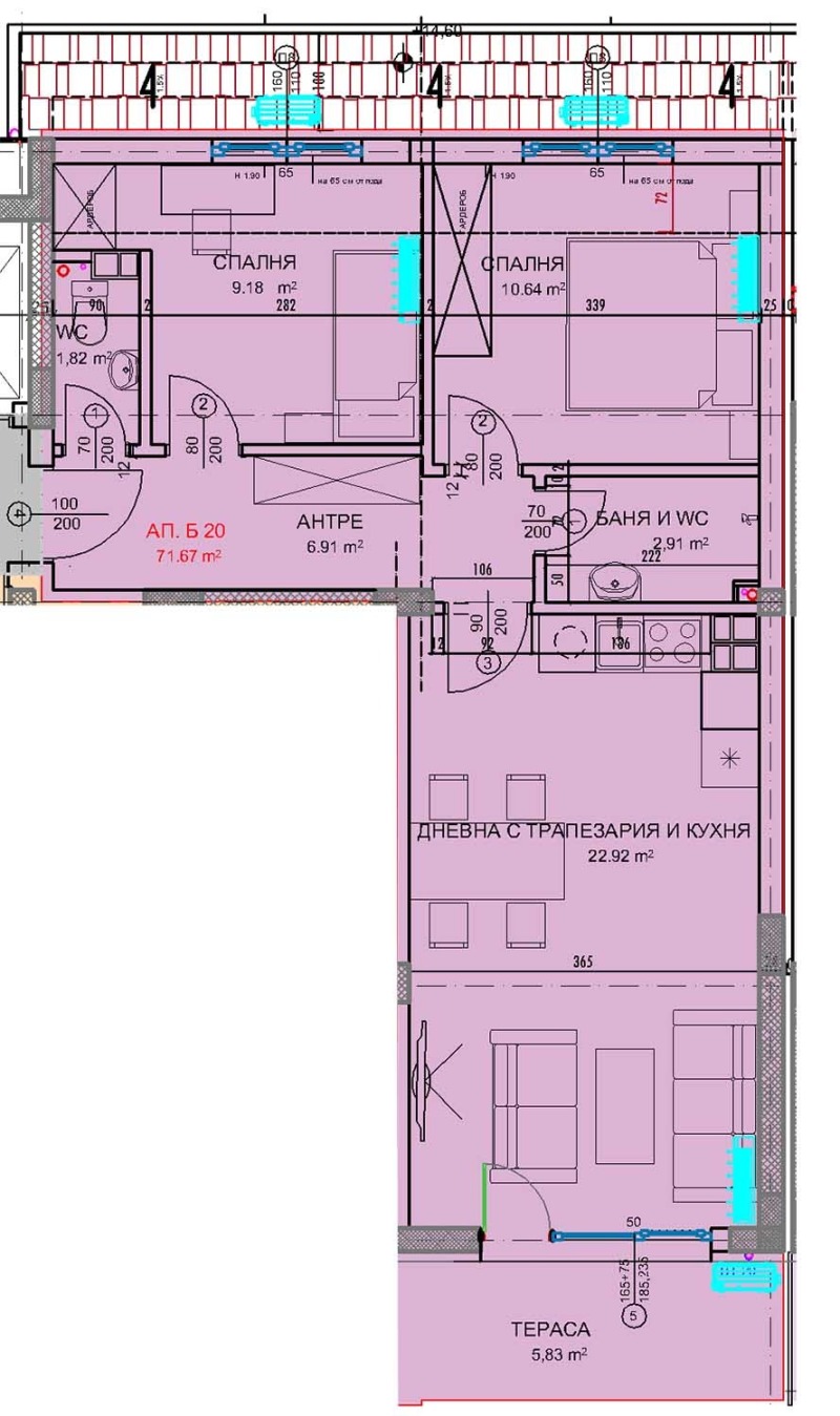 De vânzare  2 dormitoare Plovdiv , Hristo Smirnensci , 84 mp | 51529740 - imagine [10]