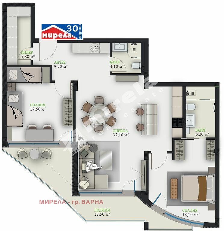 Продава 3-СТАЕН, гр. Варна, област Варна, снимка 4 - Апартаменти - 53229688