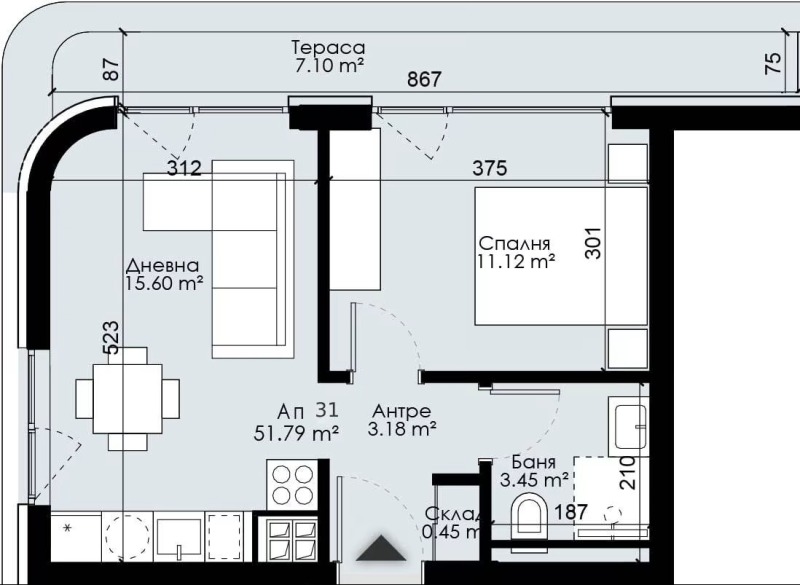 Продава 2-СТАЕН, гр. Варна, Трошево, снимка 10 - Апартаменти - 52151647