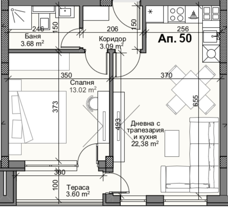 En venta  1 dormitorio Plovdiv , Karshiyaka , 68 metros cuadrados | 31356775