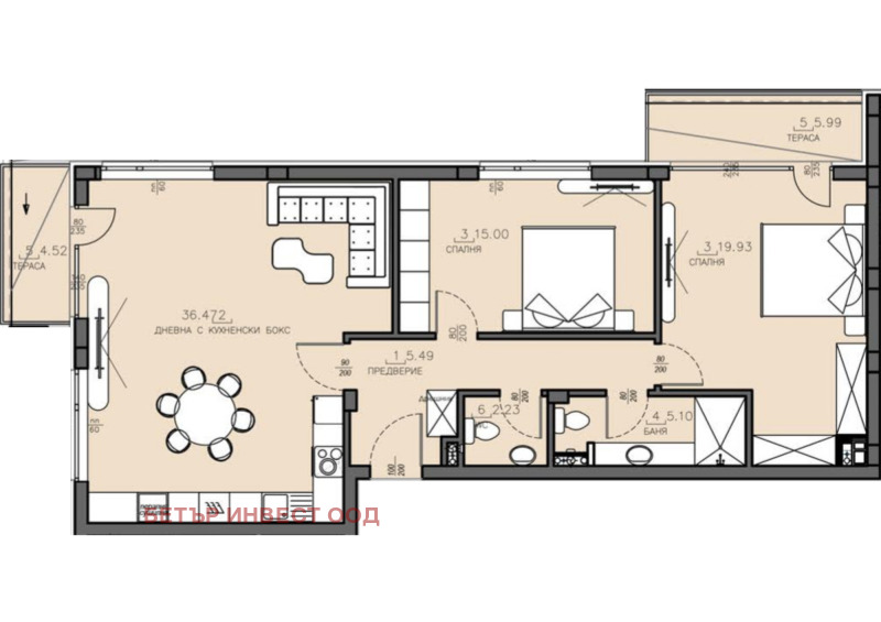 Продаја  2 спаваће собе Софија , Малинова долина , 134 м2 | 42083452