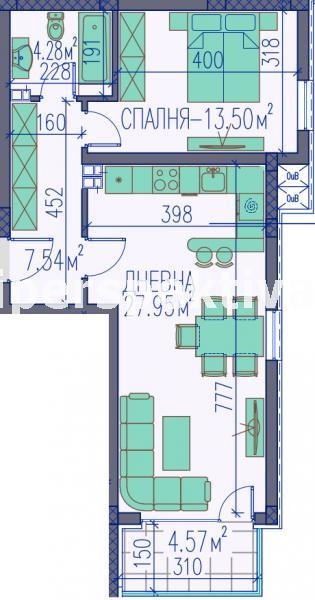 En venta  1 dormitorio Plovdiv , Tsentar , 96 metros cuadrados | 61706436 - imagen [10]