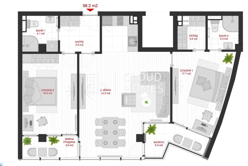 Продава 3-СТАЕН, гр. София, Манастирски ливади, снимка 10 - Aпартаменти - 47621553