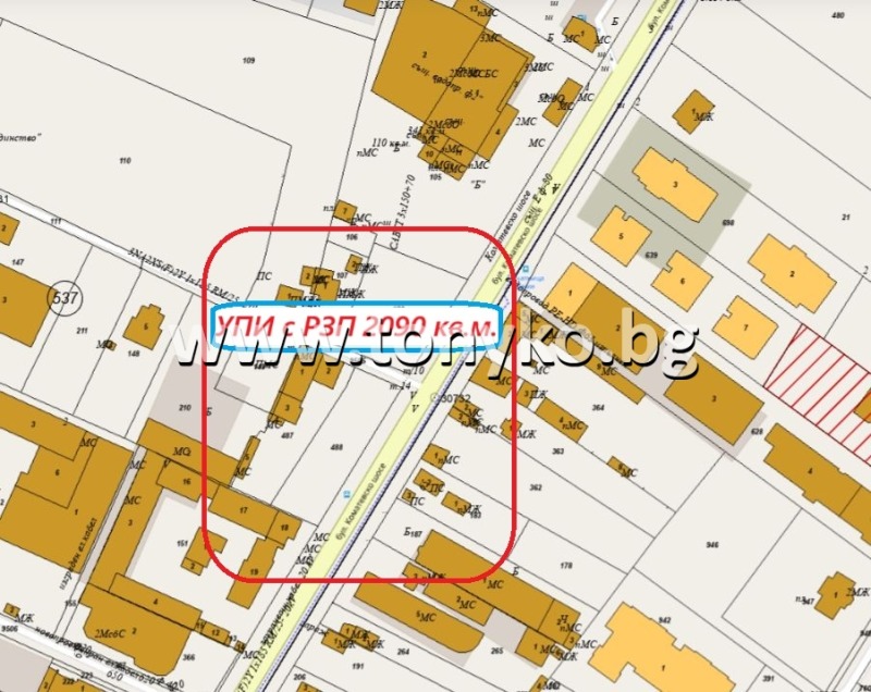 For Sale  Plot Plovdiv , Komatevsko shose , 836 sq.m | 20660362 - image [2]
