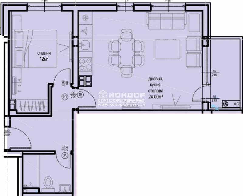 Продаја  1 спаваћа соба Пловдив , Христо Смирненски , 70 м2 | 85940001 - слика [5]