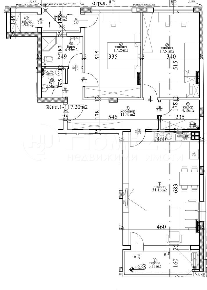 Продава 3-СТАЕН, гр. Варна, Централна поща, снимка 1 - Aпартаменти - 48945710