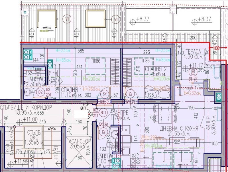 Zu verkaufen  2 Schlafzimmer Plowdiw , Kjutschuk Parisch , 89 qm | 40087373 - Bild [2]