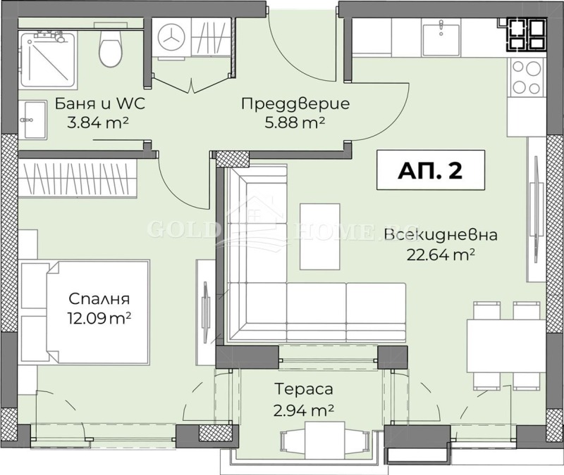 Продава 2-СТАЕН, гр. Пловдив, Христо Смирненски, снимка 6 - Aпартаменти - 48975400