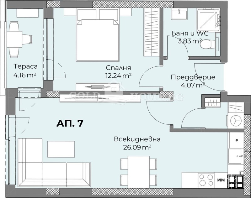 Продава 2-СТАЕН, гр. Пловдив, Христо Смирненски, снимка 9 - Aпартаменти - 48975400