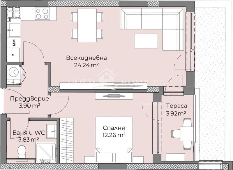 Продава 2-СТАЕН, гр. Пловдив, Христо Смирненски, снимка 3 - Aпартаменти - 48975400