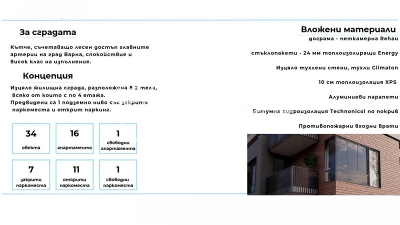 Myytävänä  1 makuuhuone Varna , Izgrev , 82 neliömetriä | 66245087 - kuva [2]