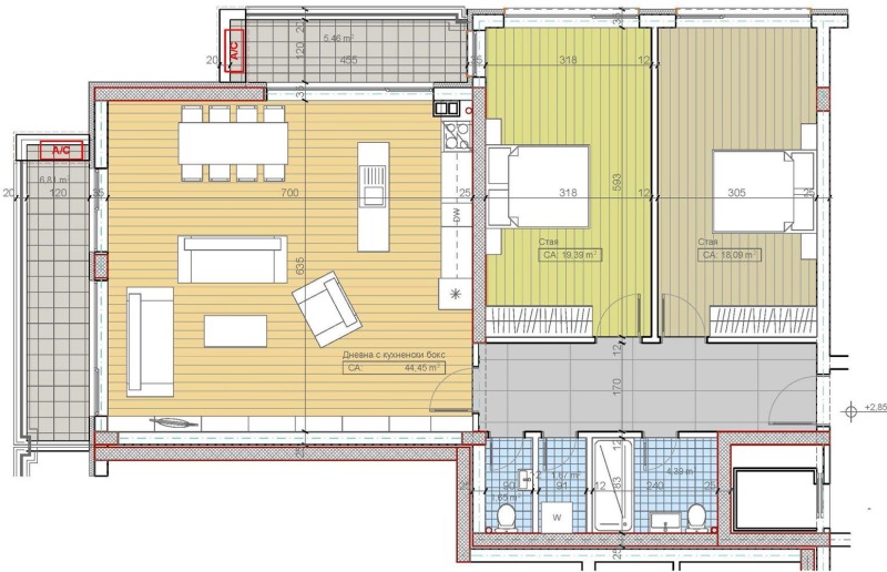 Myytävänä  2 makuuhuonetta Sofia , Bojana , 154 neliömetriä | 45262380 - kuva [2]