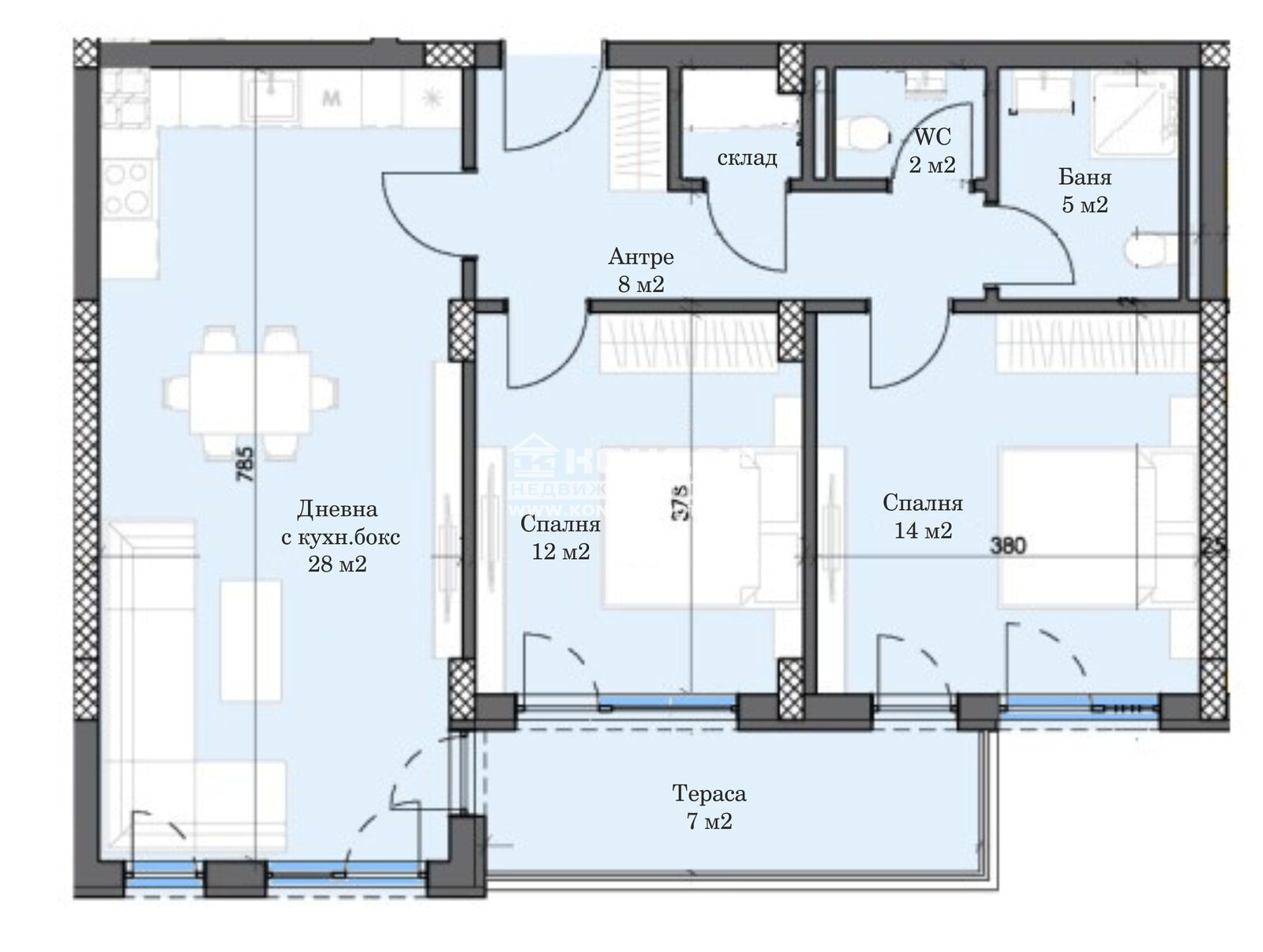 Продава 3-СТАЕН, гр. Пловдив, Тракия, снимка 2 - Апартаменти - 50069367