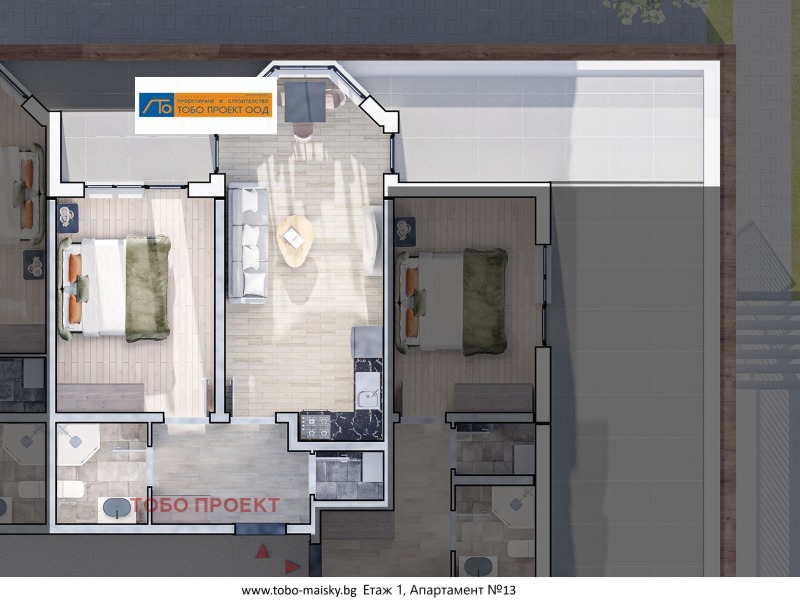 Продава 2-СТАЕН в град София, Люлин 10 - 105 кв.м / 166 304 € » 325 262.35 лв., ТОБО ПРОЕКТ