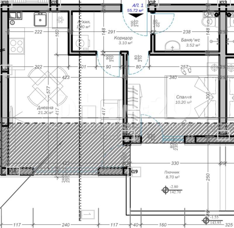 Продава  2-стаен град Варна , Възраждане 3 , 67 кв.м | 83511571 - изображение [3]