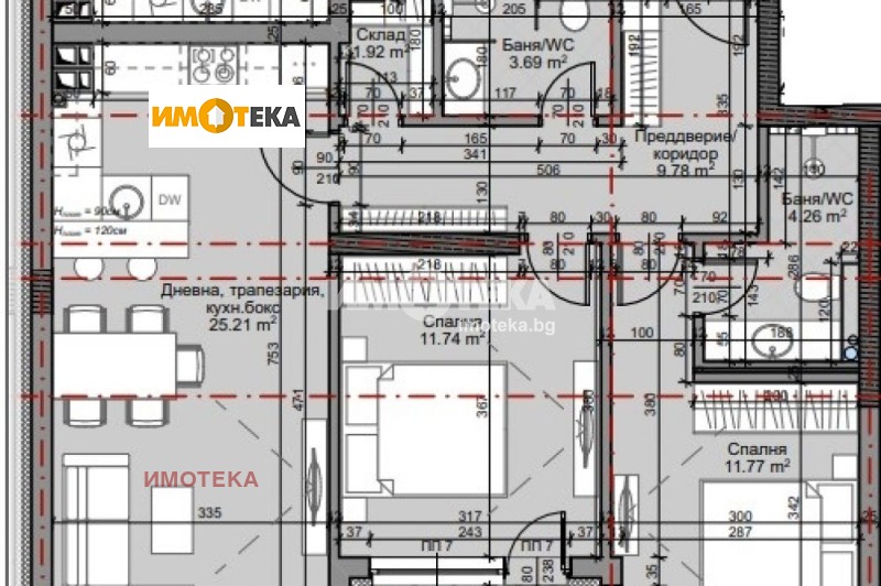 En venta  2 dormitorios Sofia , Mladost 4 , 99 metros cuadrados | 97956075