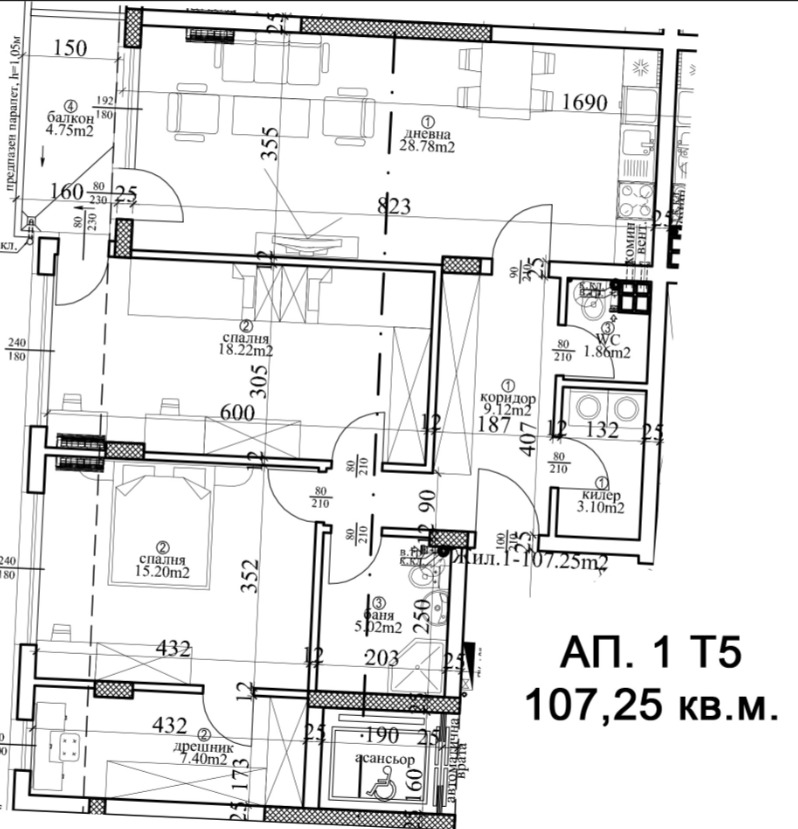 De vânzare  2 dormitoare Varna , Țentralna poșta , 122 mp | 67005416 - imagine [2]