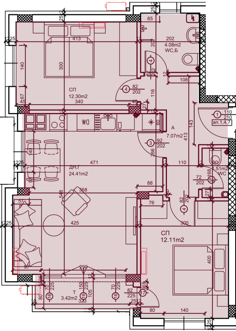 In vendita  2 camere da letto Plovdiv , Komatevsko shose , 97 mq | 18837575 - Immagine [6]