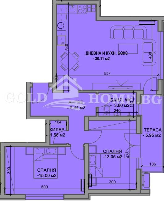 Продава 3-СТАЕН, гр. Пловдив, Южен, снимка 4 - Апартаменти - 56375787