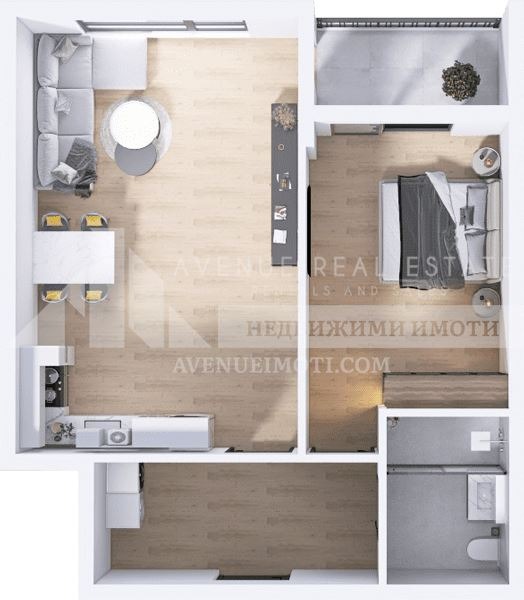 Myytävänä  1 makuuhuone Plovdiv , Hristo Smirnenski , 71 neliömetriä | 11618580 - kuva [3]